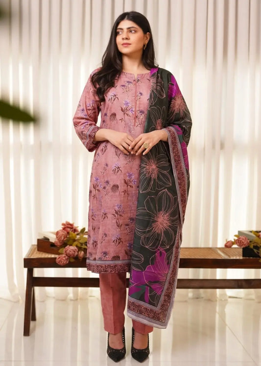 Premium Quality Printed 3Pc Lawn Stitched Casual Dress Modishly USA